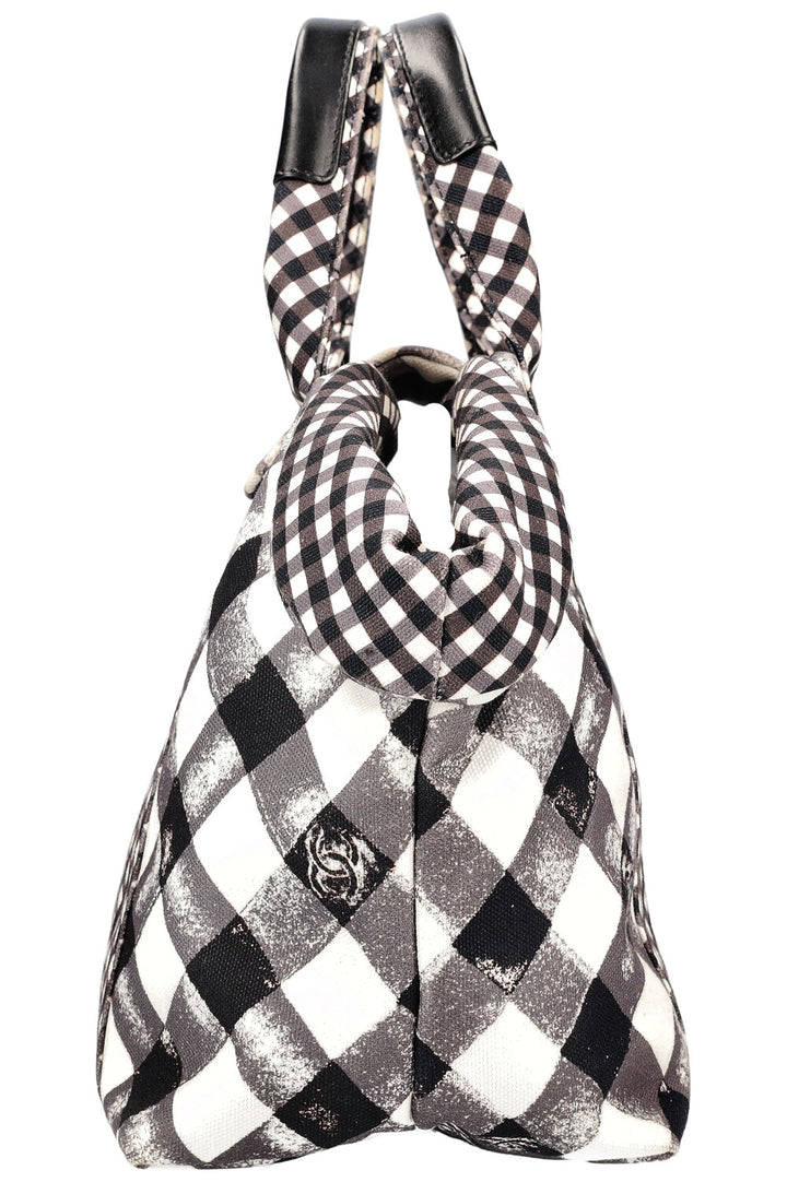 CHANEL Tote Bag Gingham Print