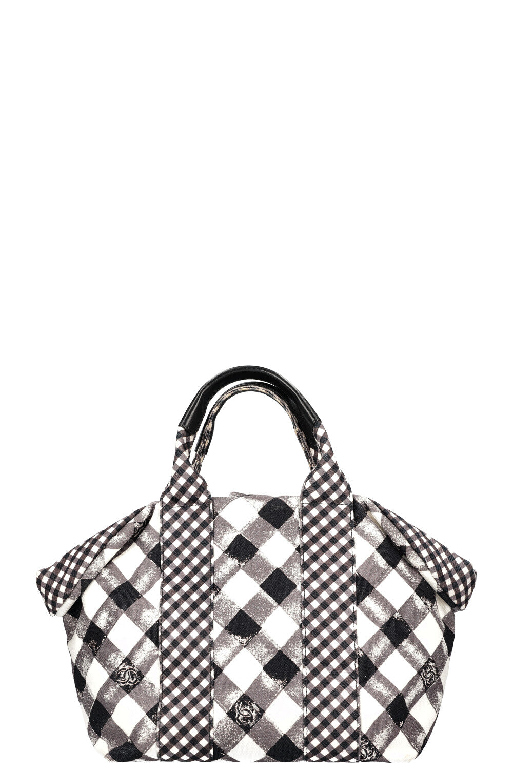 CHANEL Tote Bag Gingham Print