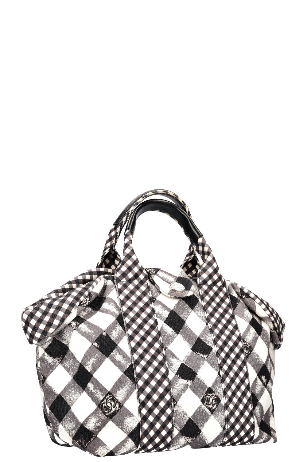 CHANEL Tote Bag Gingham Print