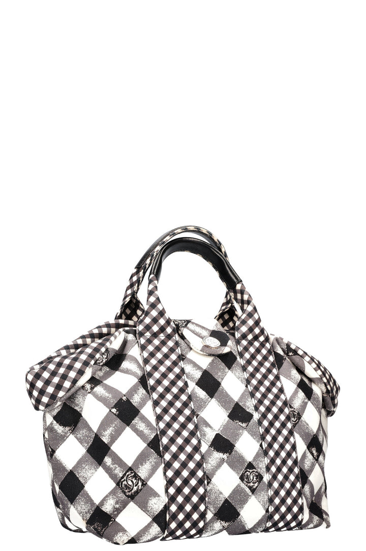 CHANEL Tote Bag Gingham Print