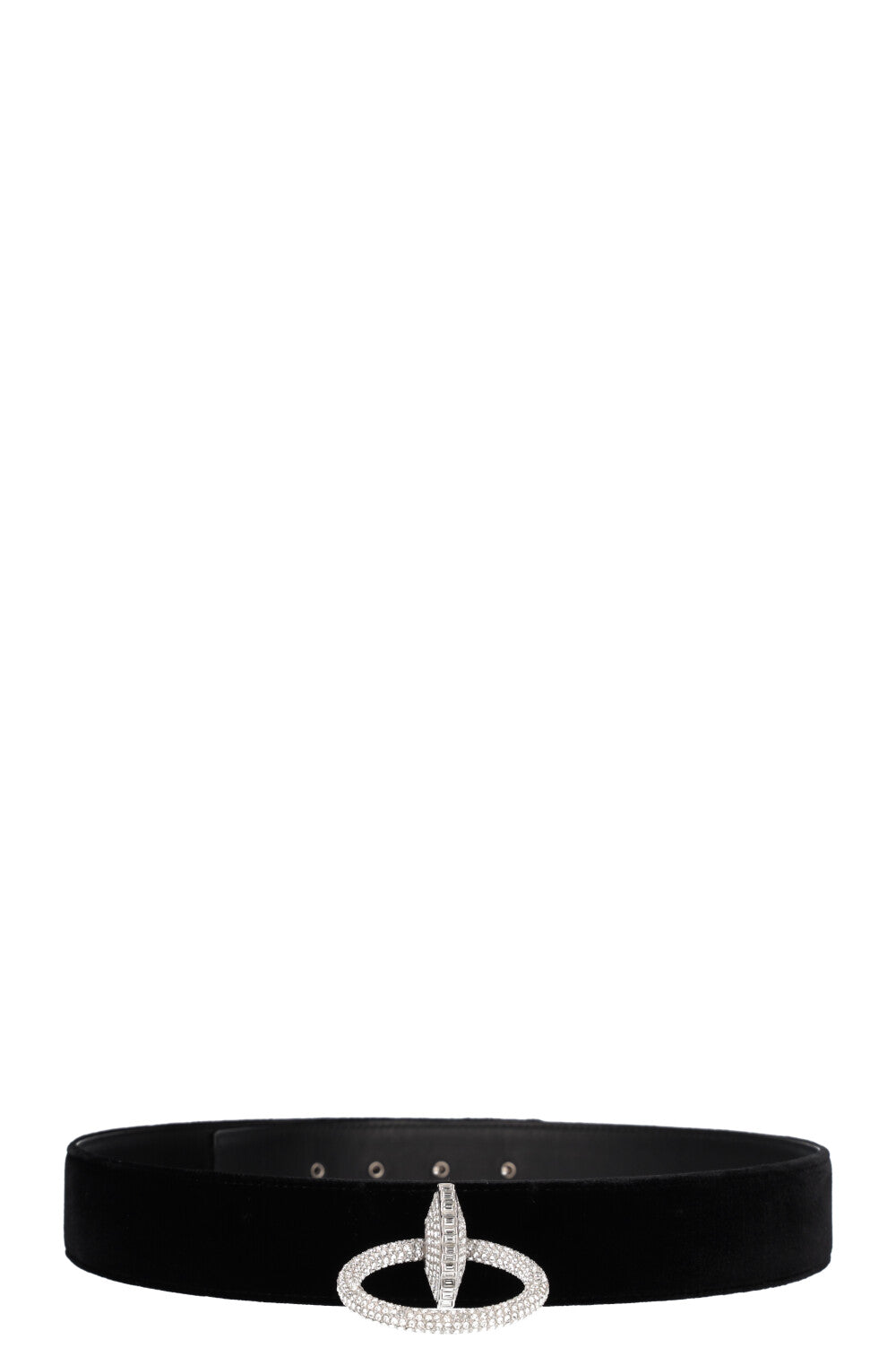 CHANEL Pierced Crystal Belt Velvet – REAWAKE display picture 1
