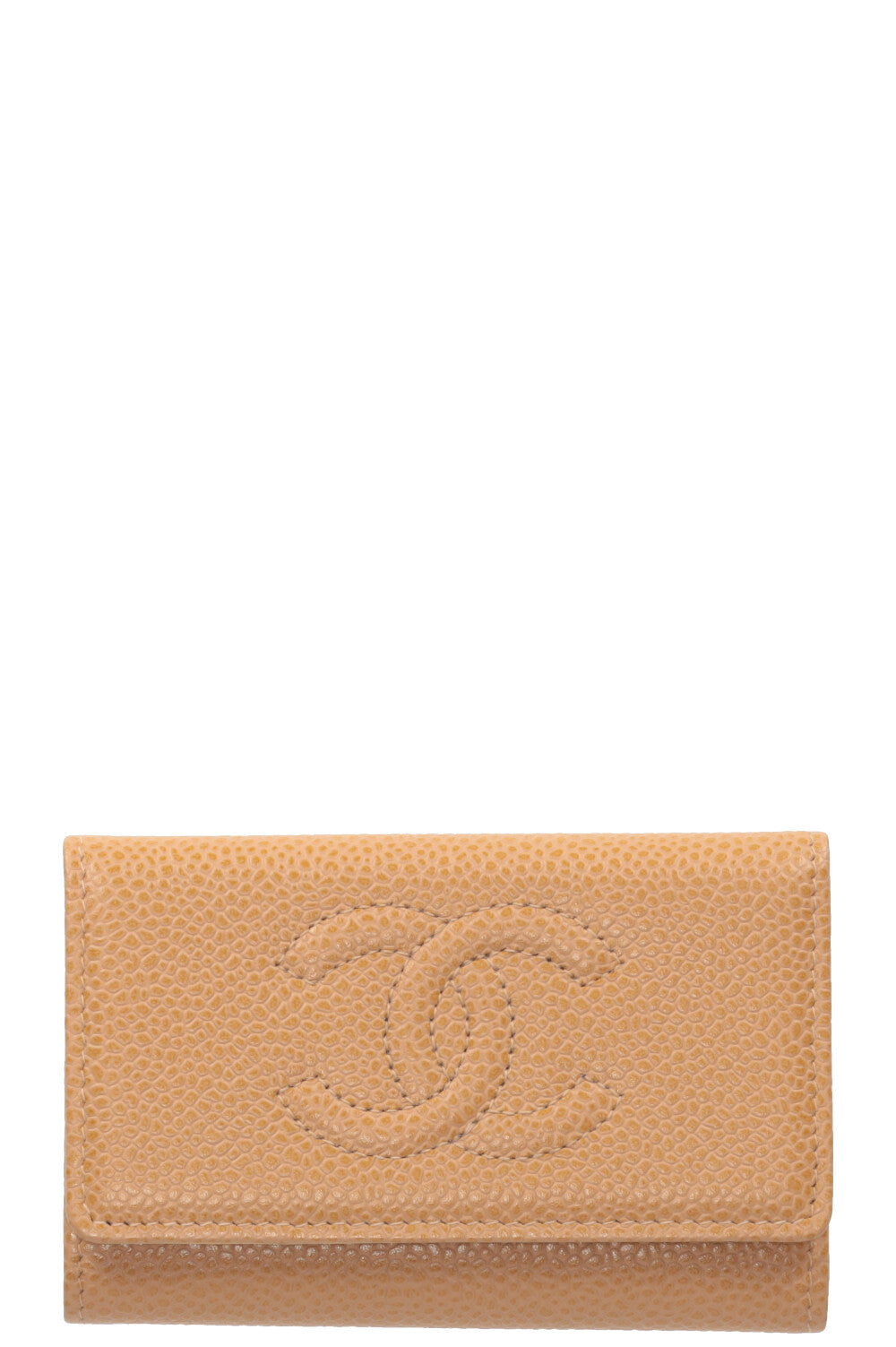 CHANEL Porte-clés Caviar Beige