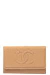 CHANEL Key Wallet Caviar Beige