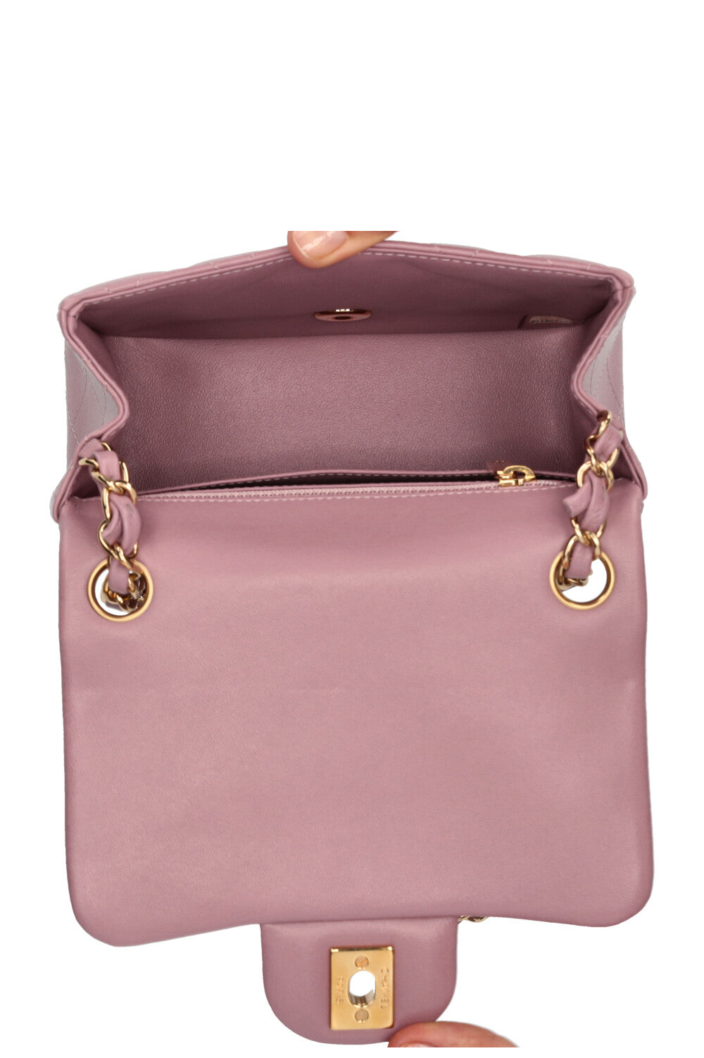 CHANEL Square Mini Flap Bag Mauve