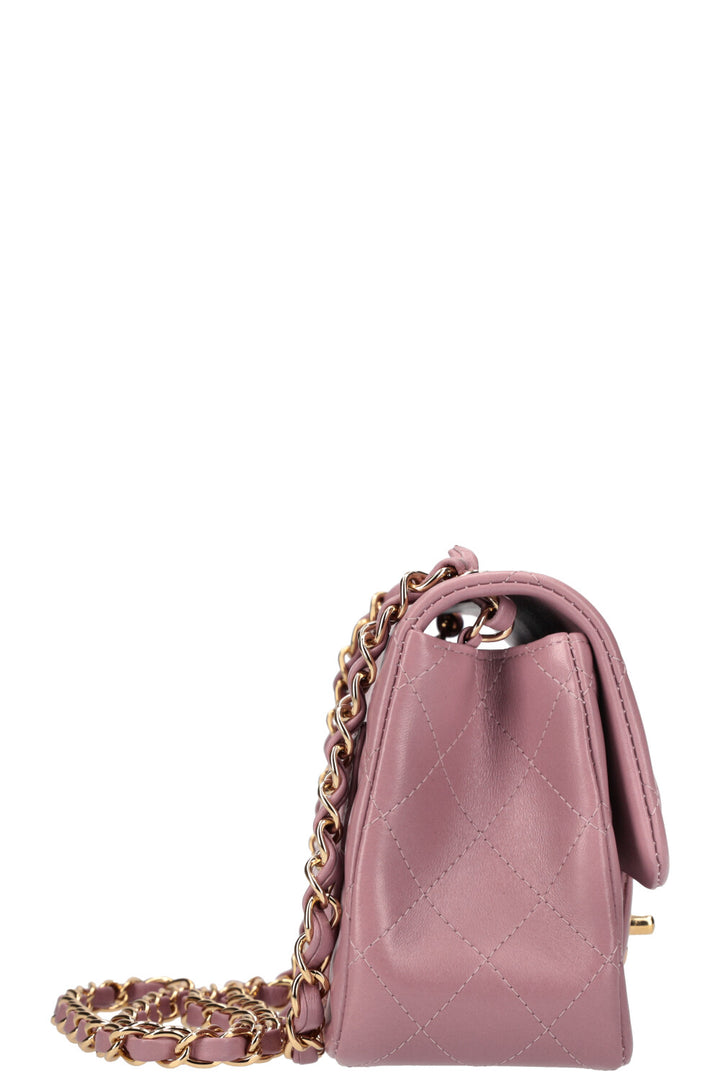 CHANEL Square Mini Flap Bag Mauve