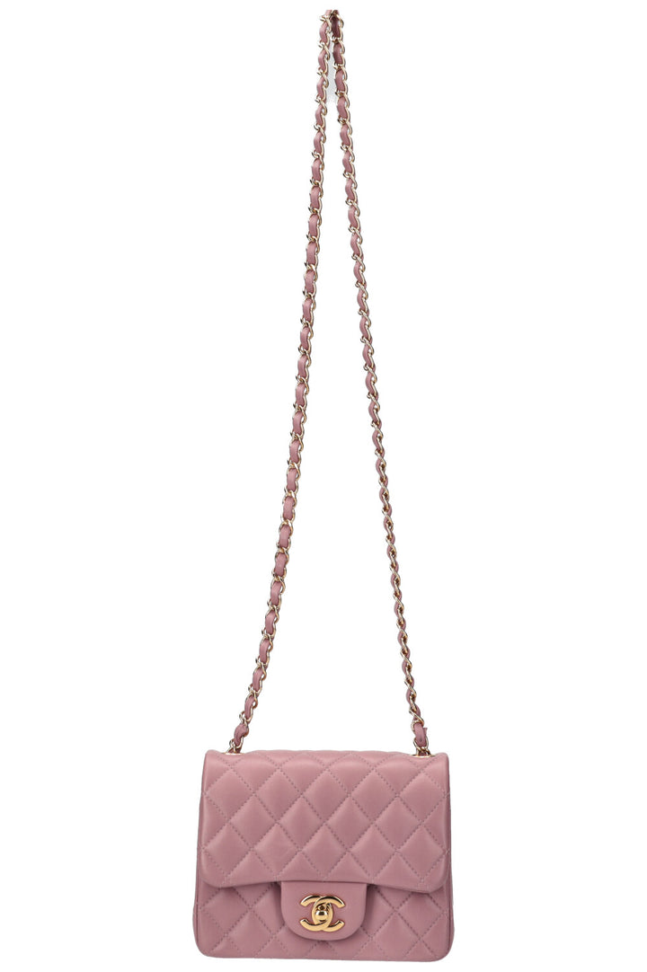 CHANEL Square Mini Flap Bag Mauve