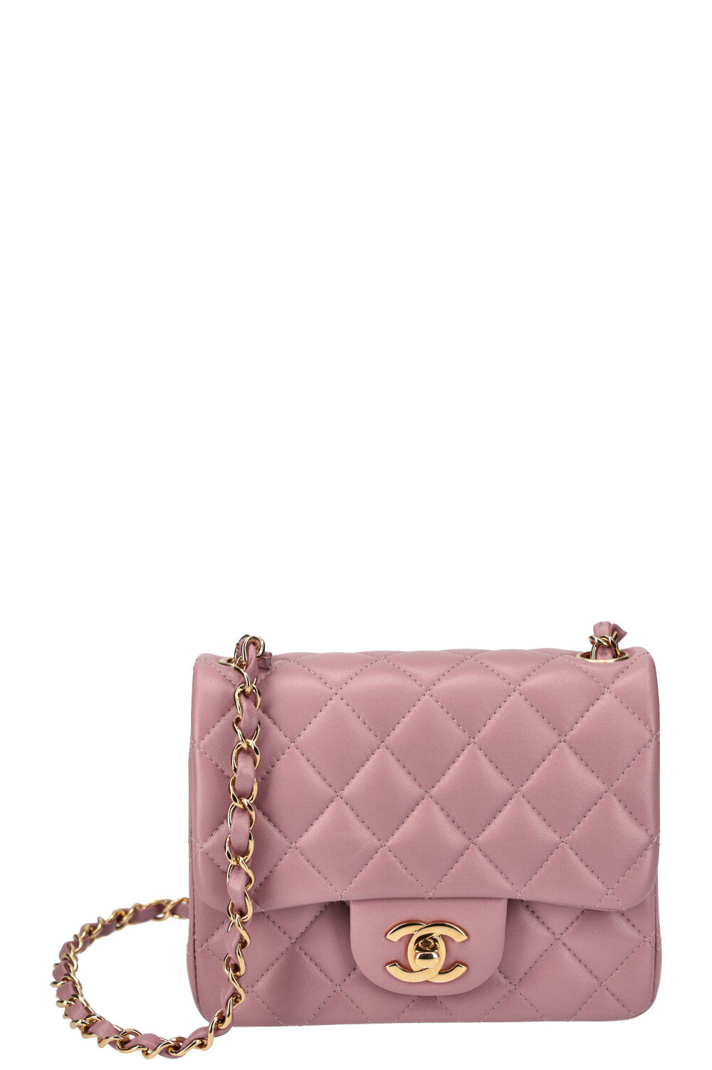 CHANEL Square Mini Flap Bag Mauve