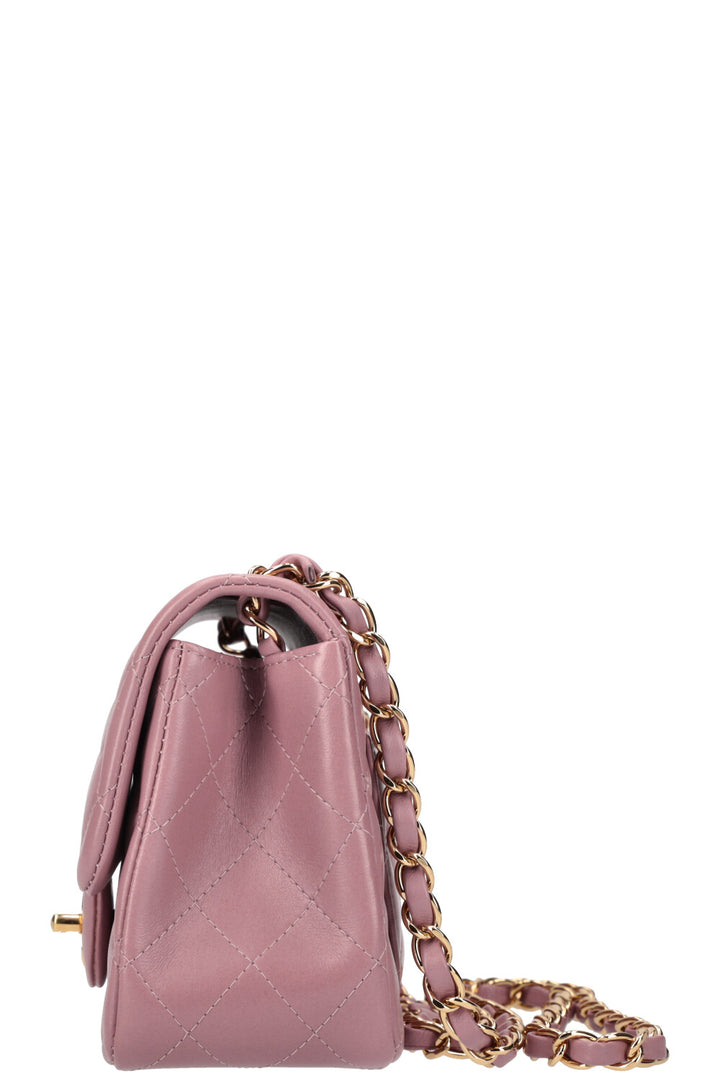 CHANEL Square Mini Flap Bag Mauve