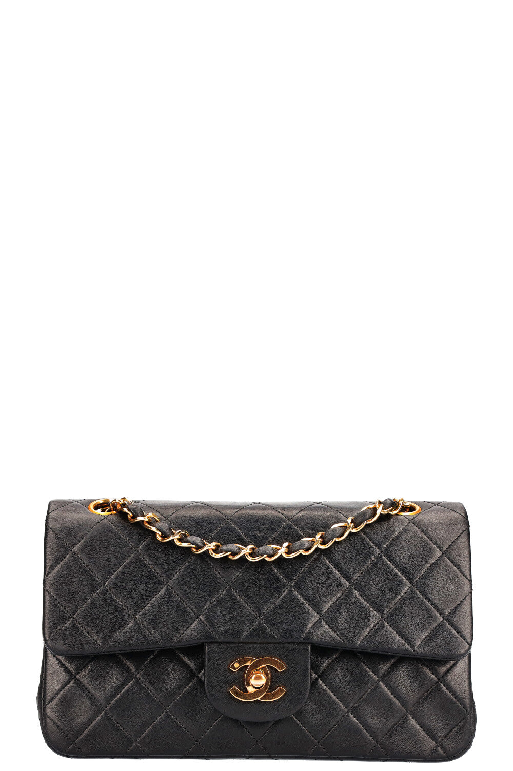 CHANEL Vintage Double Flap Bag Small Black