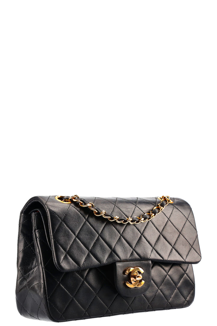 CHANEL Vintage Double Flap Bag Small Black