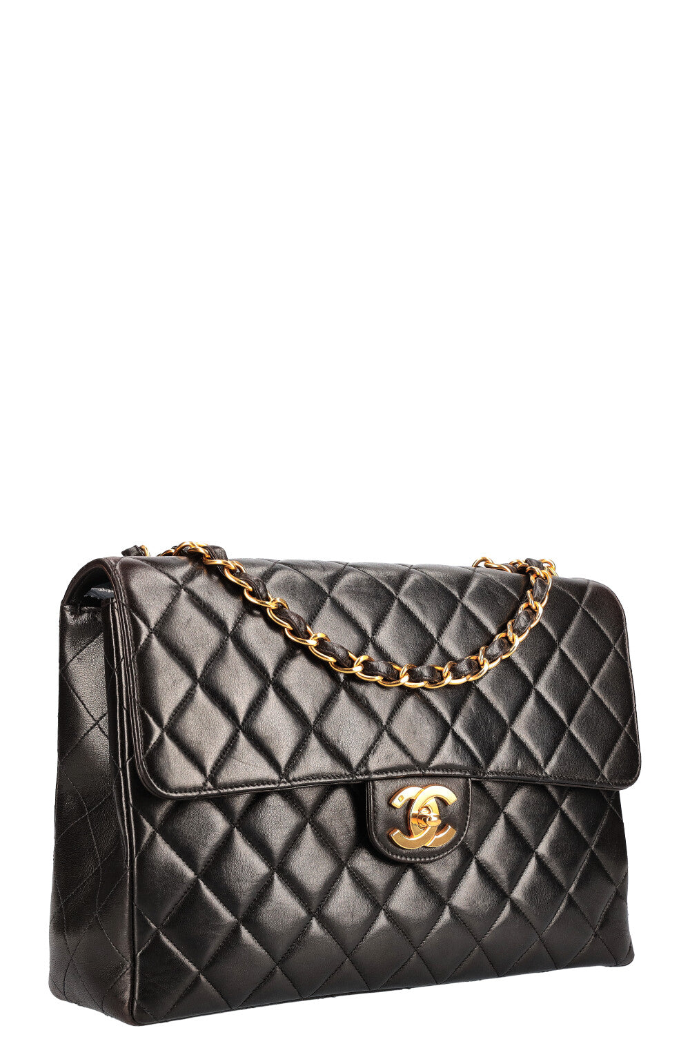 CHANEL Vintage Jumbo Single Flap Bag Black – REAWAKE