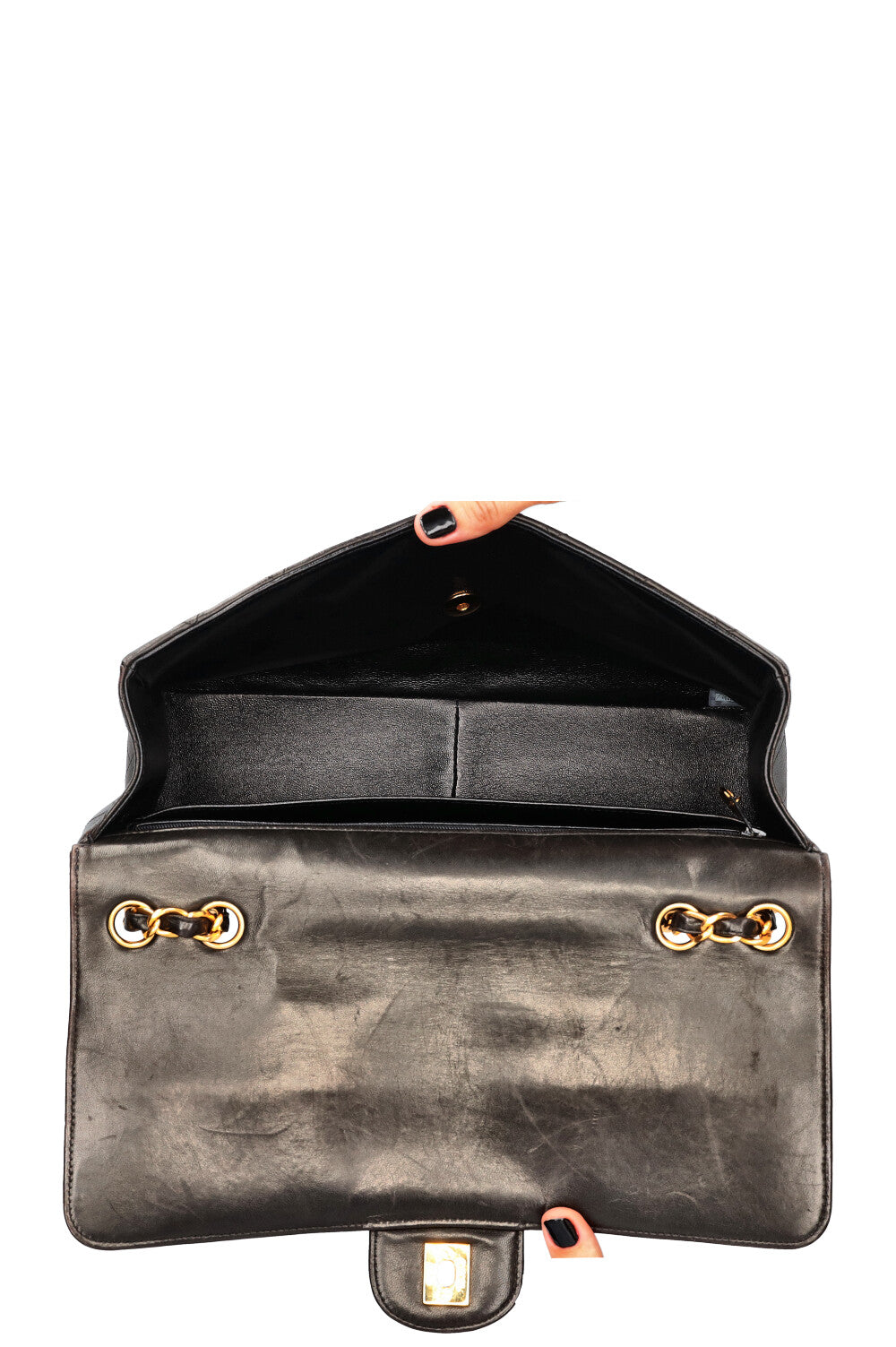 CHANEL Vintage Jumbo Single Flap Bag Black – REAWAKE