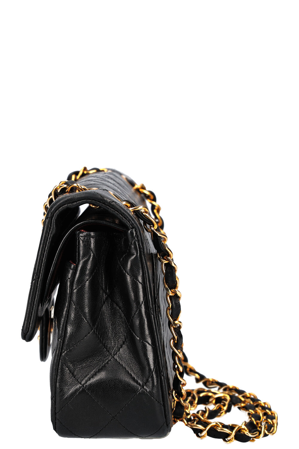 CHANEL Sac moyen à double rabat noir 1989