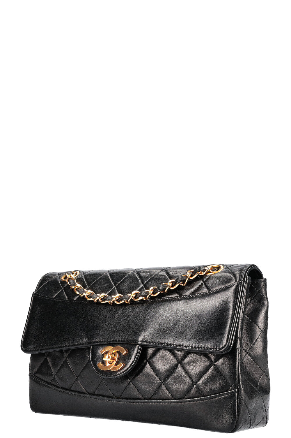 CHANEL Vintage Small Single Flap Bag Black