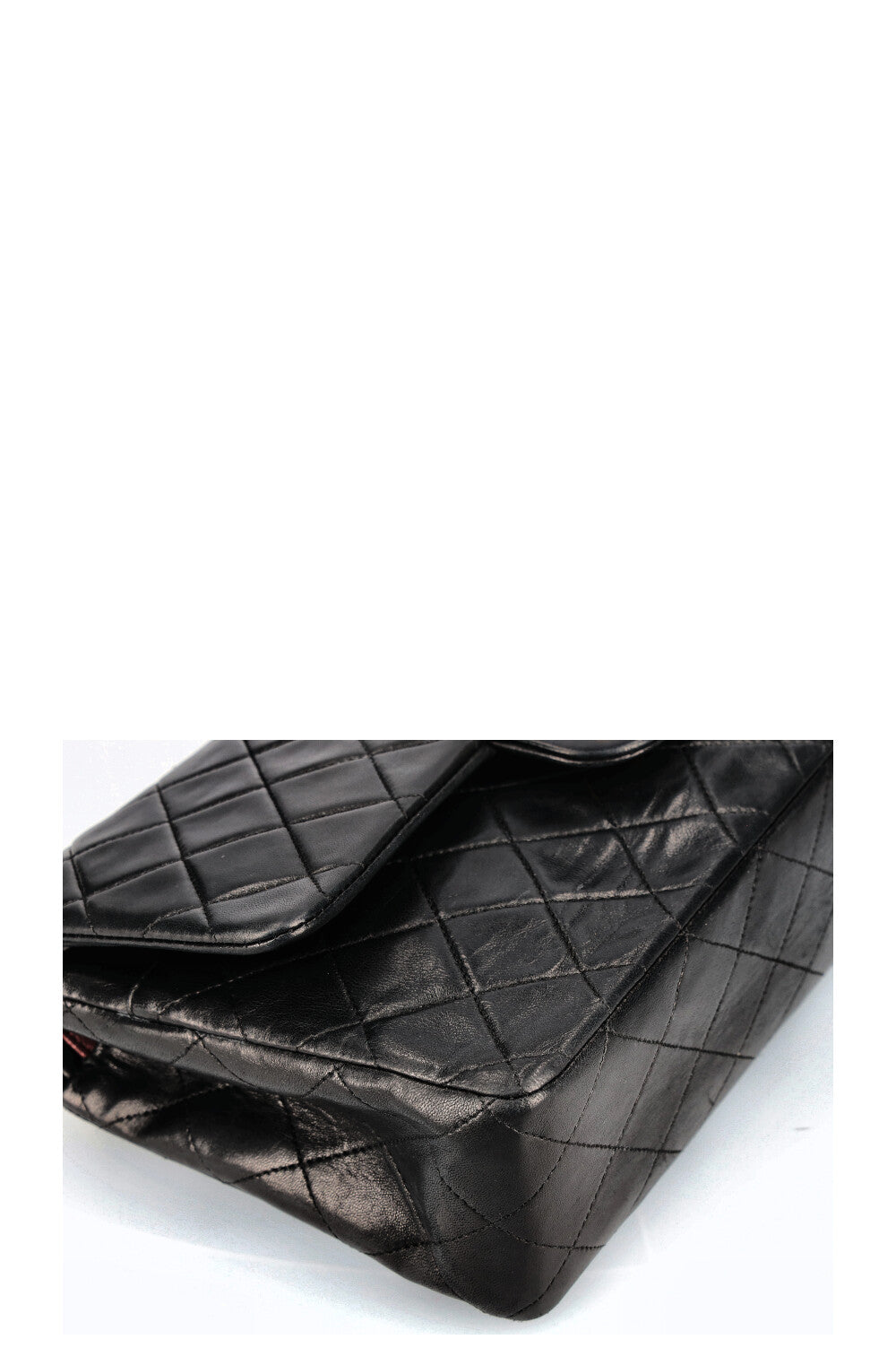 CHANEL Sac moyen à double rabat Noir