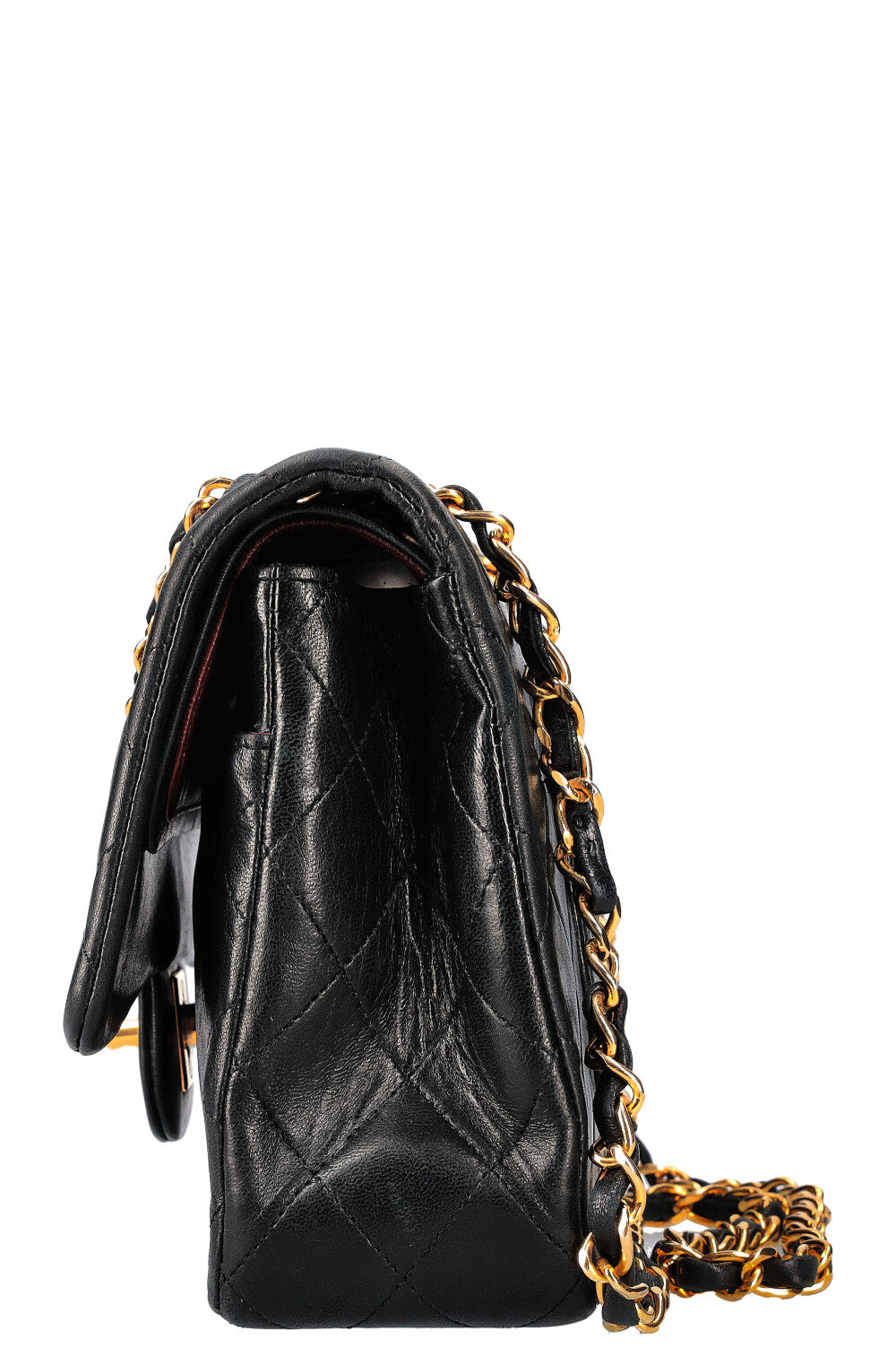 CHANEL Sac moyen à double rabat Noir