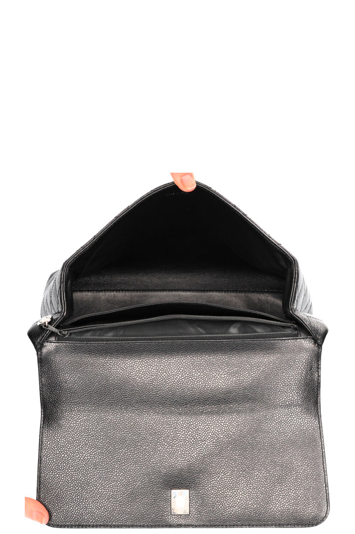 CHANEL Top Handle Bag Caviar Black