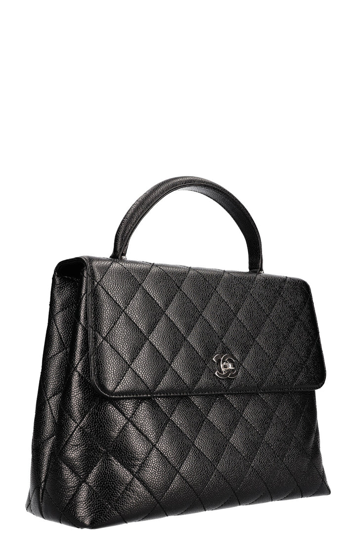 CHANEL Top Handle Bag Caviar Black