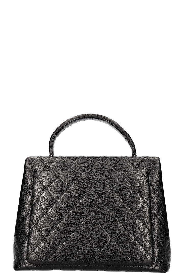 CHANEL Top Handle Bag Caviar Black