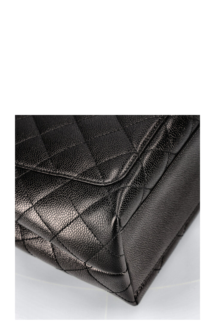 CHANEL Top Handle Bag Caviar Black