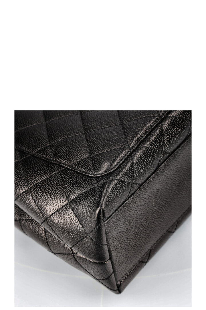 CHANEL Top Handle Bag Caviar Black