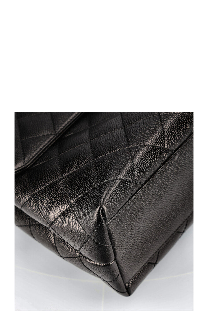 CHANEL Top Handle Bag Caviar Black