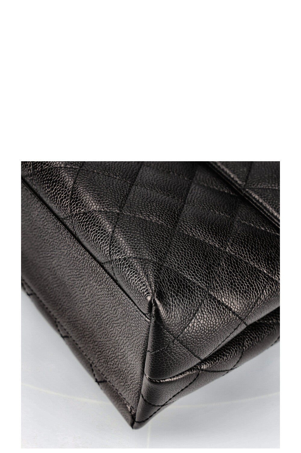 CHANEL Top Handle Bag Caviar Black
