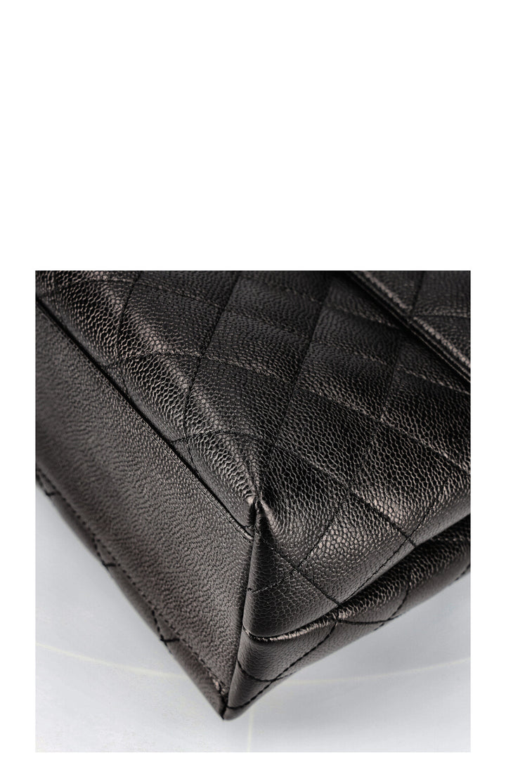 CHANEL Top Handle Bag Caviar Black