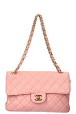 CHANEL Double Sided Flap Bag Medium Pink