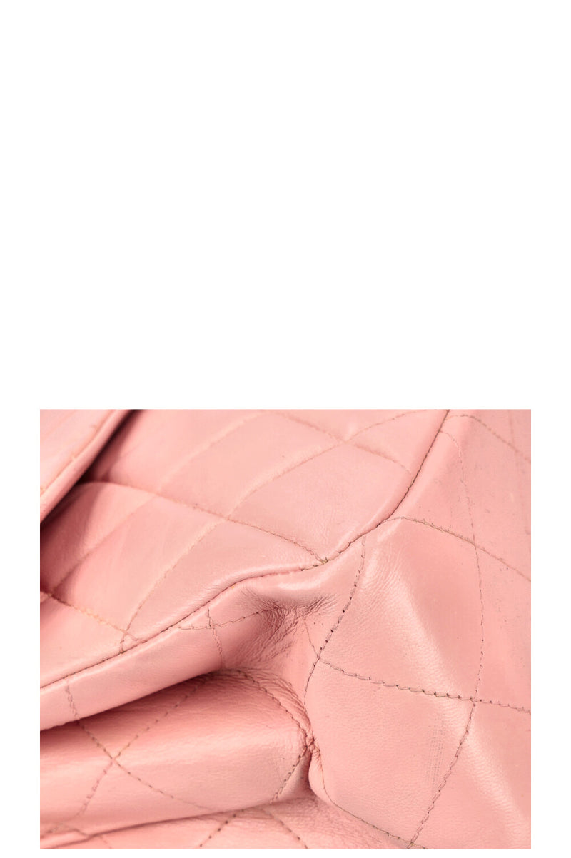 CHANEL Double Sided Flap Bag Medium Pink