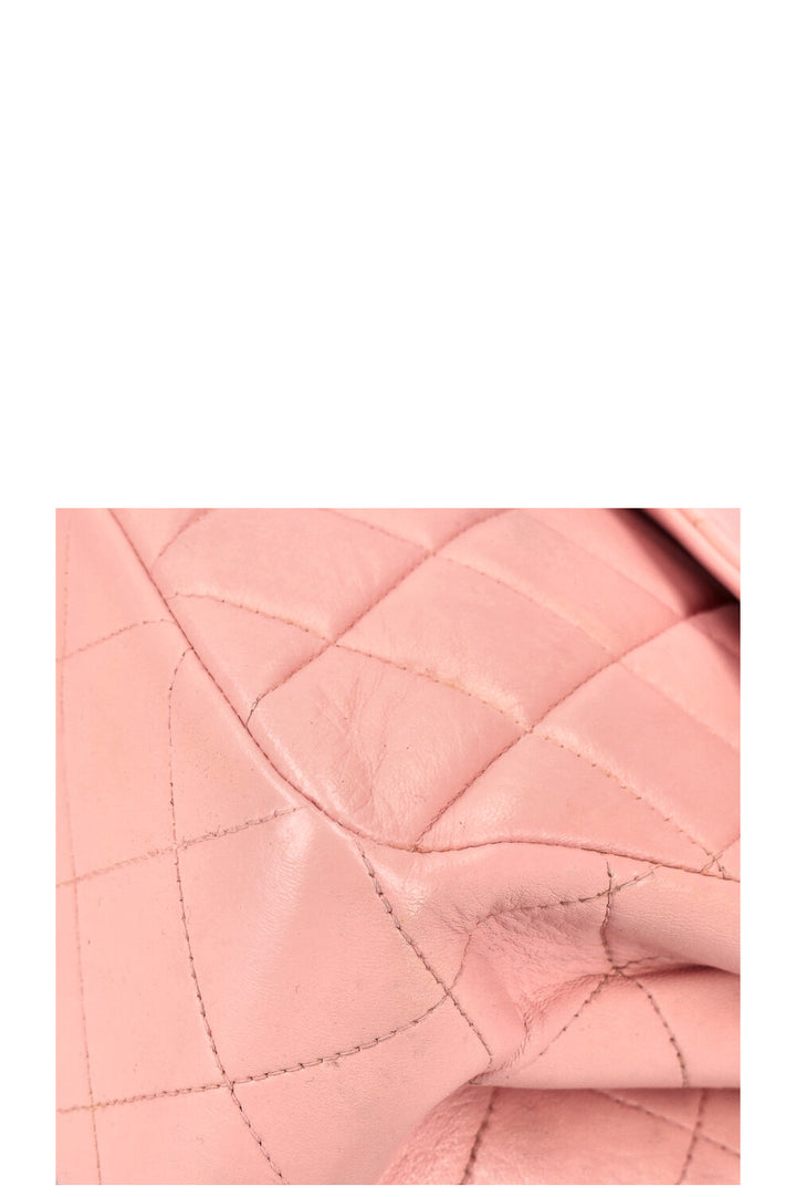 CHANEL Double Sided Flap Bag Medium Pink