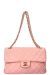 CHANEL Double Sided Flap Bag Medium Pink