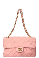 CHANEL Double Sided Flap Bag Medium Pink
