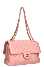CHANEL Double Sided Flap Bag Medium Pink