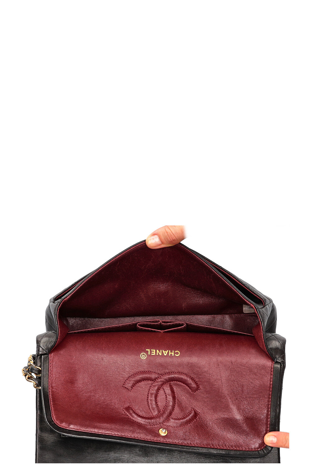 CHANEL Medium Double Flap Bag Black