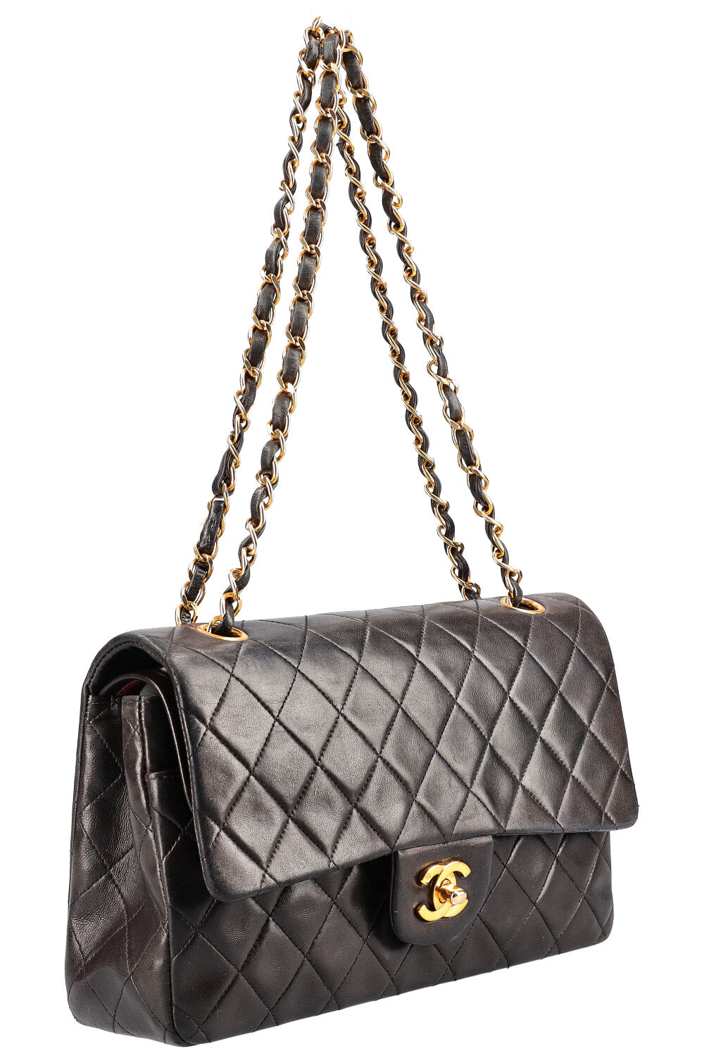 CHANEL Medium Double Flap Bag Black