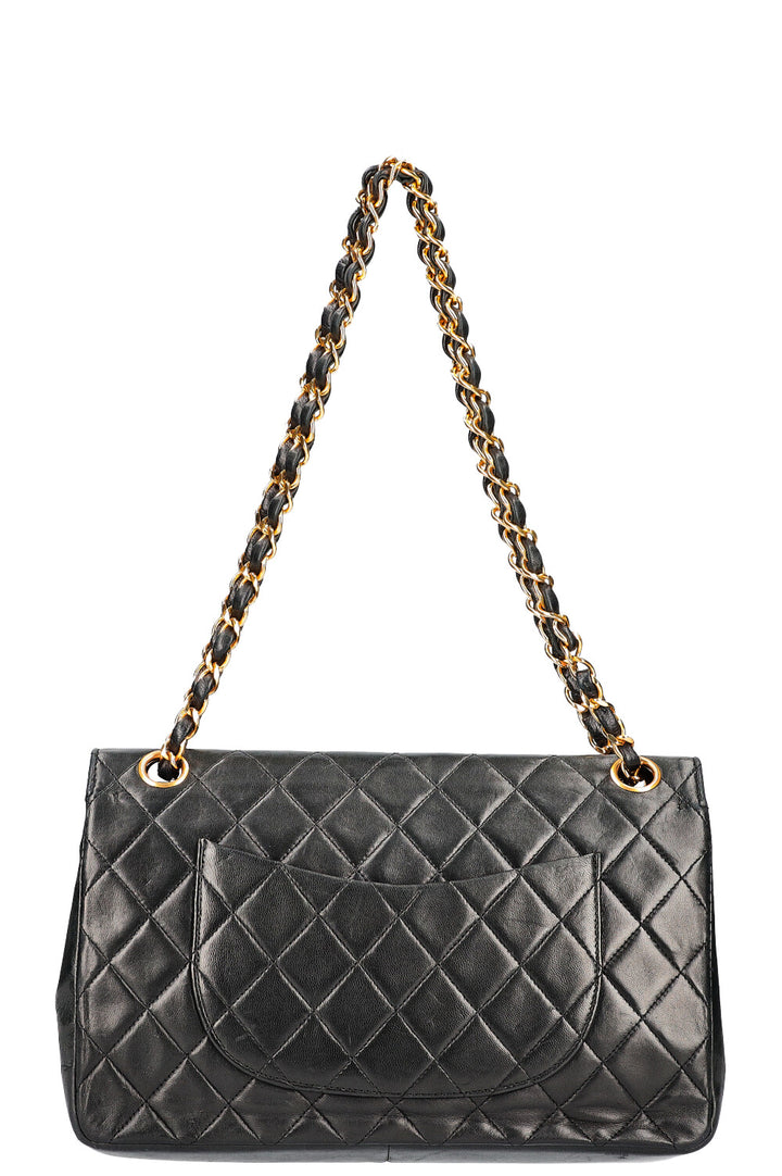 CHANEL Medium Double Flap Bag Black 1986