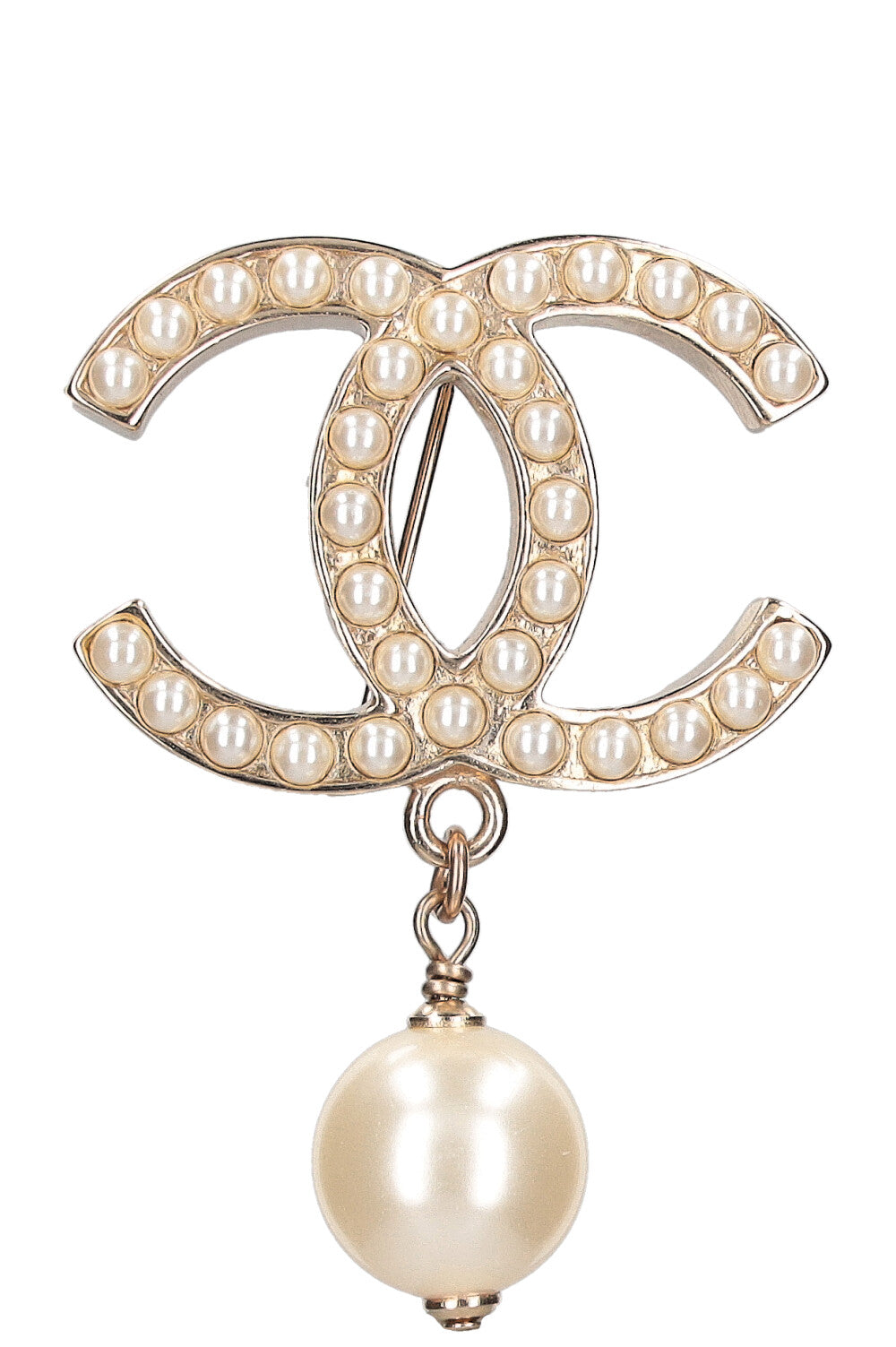 CHANEL Broche CC Perle 10V