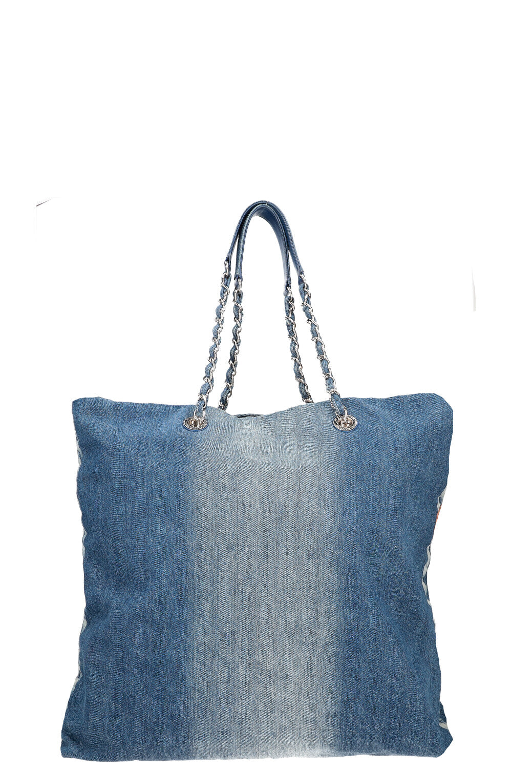 CHANEL Denim Shopper Blue