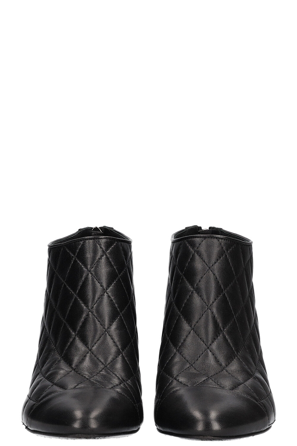 CHANEL Booties Quilted Black