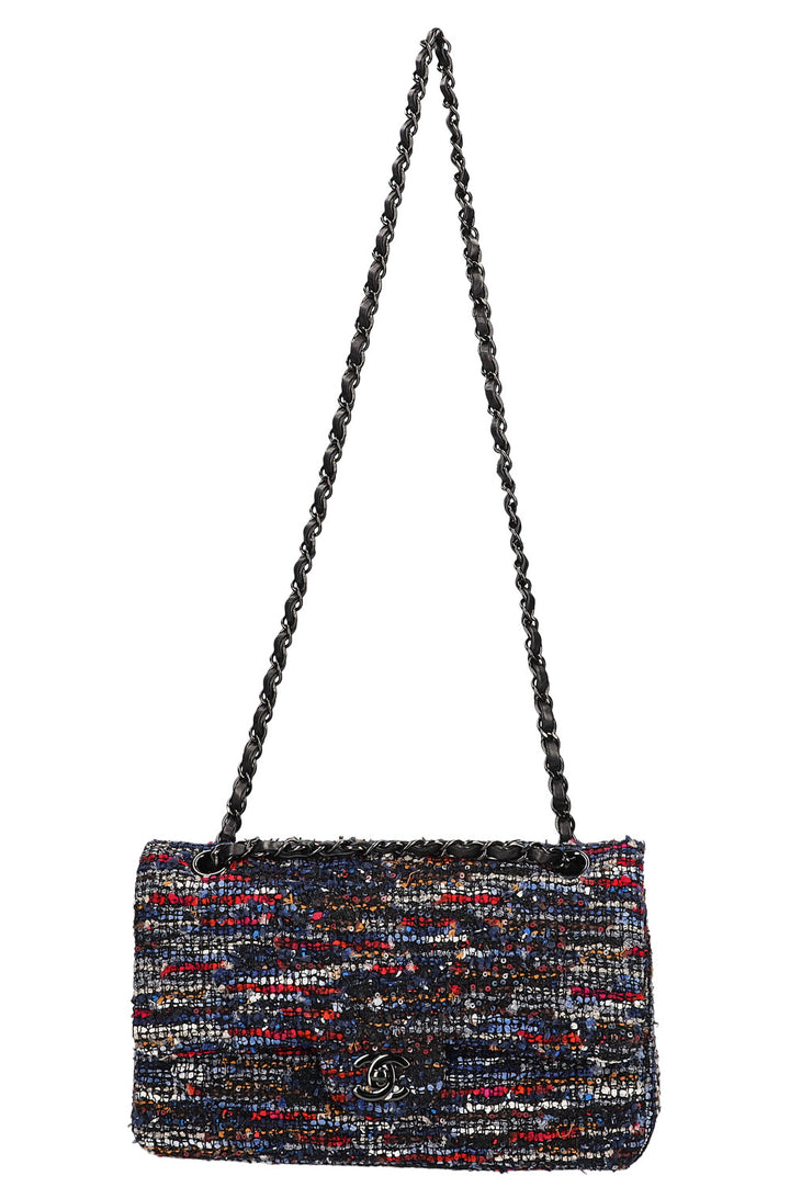 CHANEL Double Flap Bag Tweed