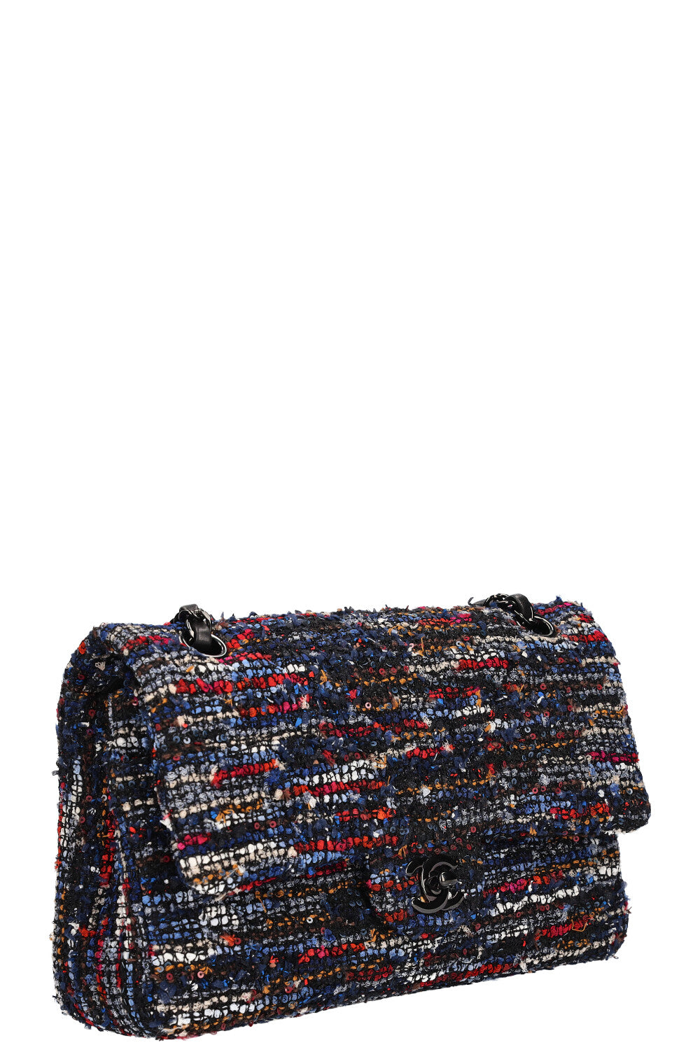 CHANEL Double Flap Bag Tweed