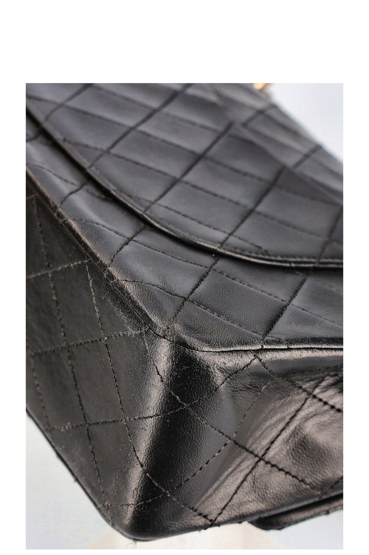 CHANEL Vintage Medium Double Flap Bag Black