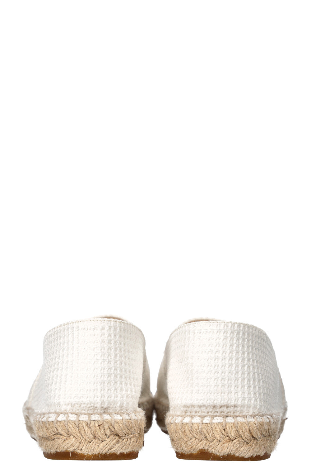 CHANEL Espadrille Flats Black and White