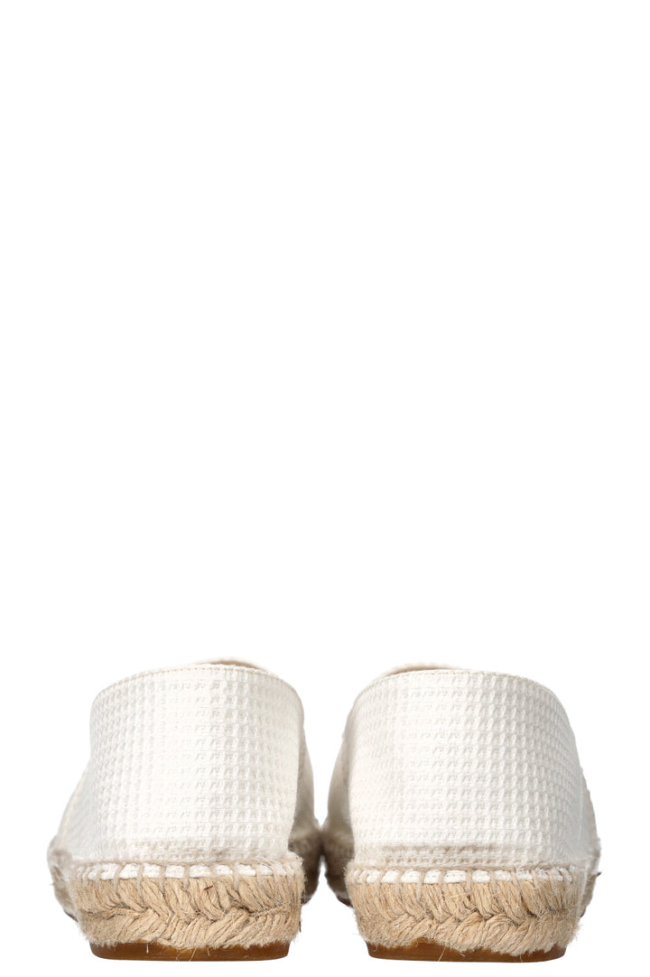 CHANEL Espadrille Flats Black and White