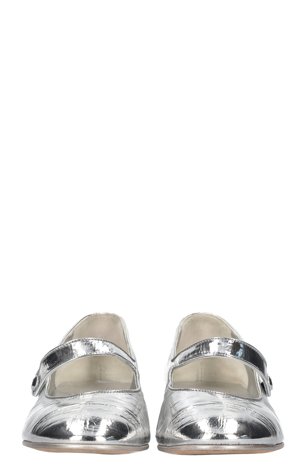 CHANEL Mary Jane Pumps Silver 2019