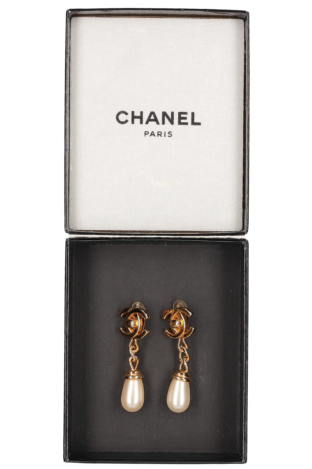 CHANEL Earrings with Pearl Pendant 97 REAWAKE