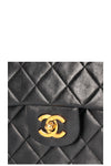 CHANEL Vintage Double Flap Bag Medium Black