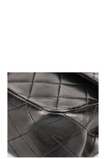 CHANEL Vintage Double Flap Bag Medium Black