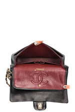 CHANEL Vintage Double Flap Bag Medium Black
